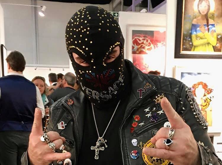 The balaclava-clad artist Mason Storm