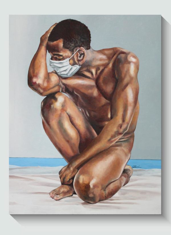 The Nude Normal: Male No.1 Original Figurative in Oil by Louise Bird