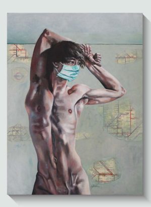 The Nude Normal: Male No.2 Figurative Oil Fine Art by Louise Bird
