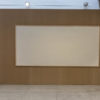 One of the blank canvasses now hanging in the Kunsten Museum as part of Jens Haanings conceptual art titled 'Take the money and run'
