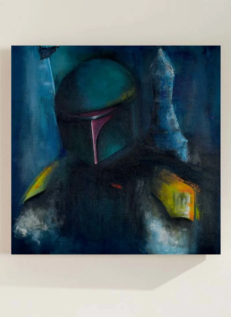 Boba Fett Original Signed Portrait Painting