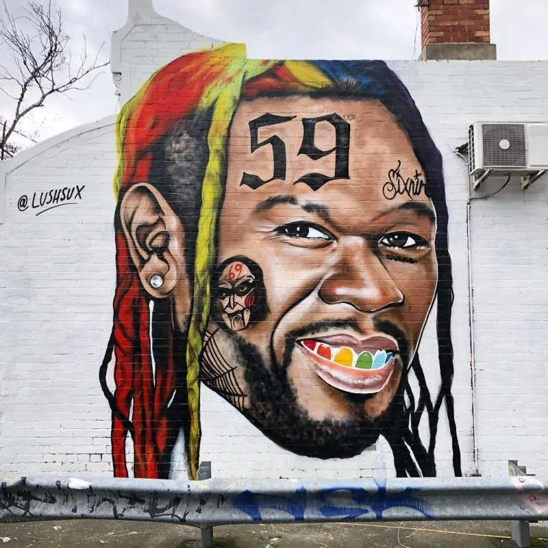 50 Cent painted as Tekashi69 by Lushsux