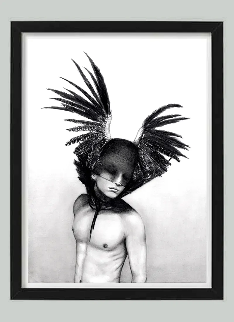 Icarus flew too close to the sun, but at least he flew fine art print by Indie Matharu