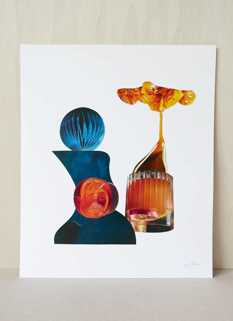Enchanted original fine art contemporary collage by James Ellis