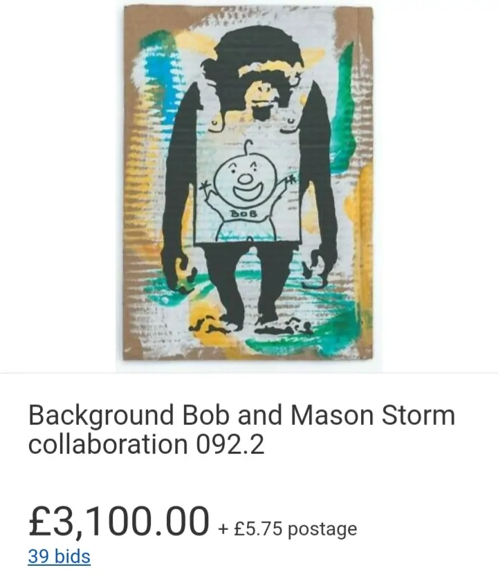 Mason Storm and Background Bob colab sold for over £3,000