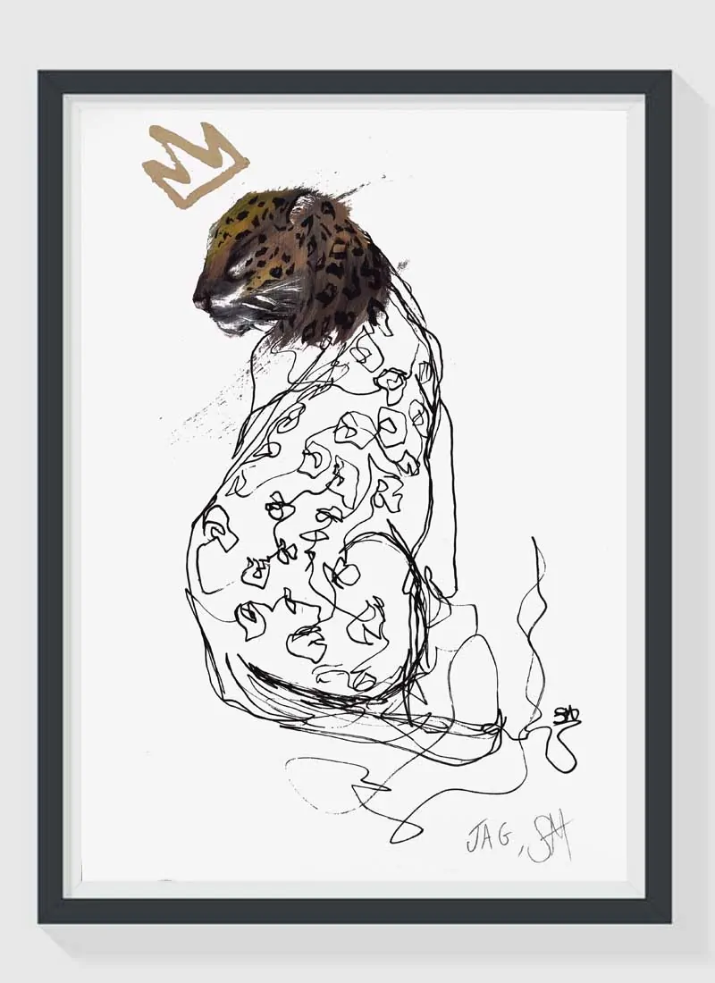 Jag A3 Hand Finished Signed Giclee Art Print by Sophie Mills-Thomas