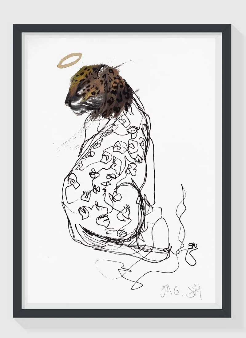 Jag A3 Hand Finished Animal Art Print by Sophie Mills-Thomas