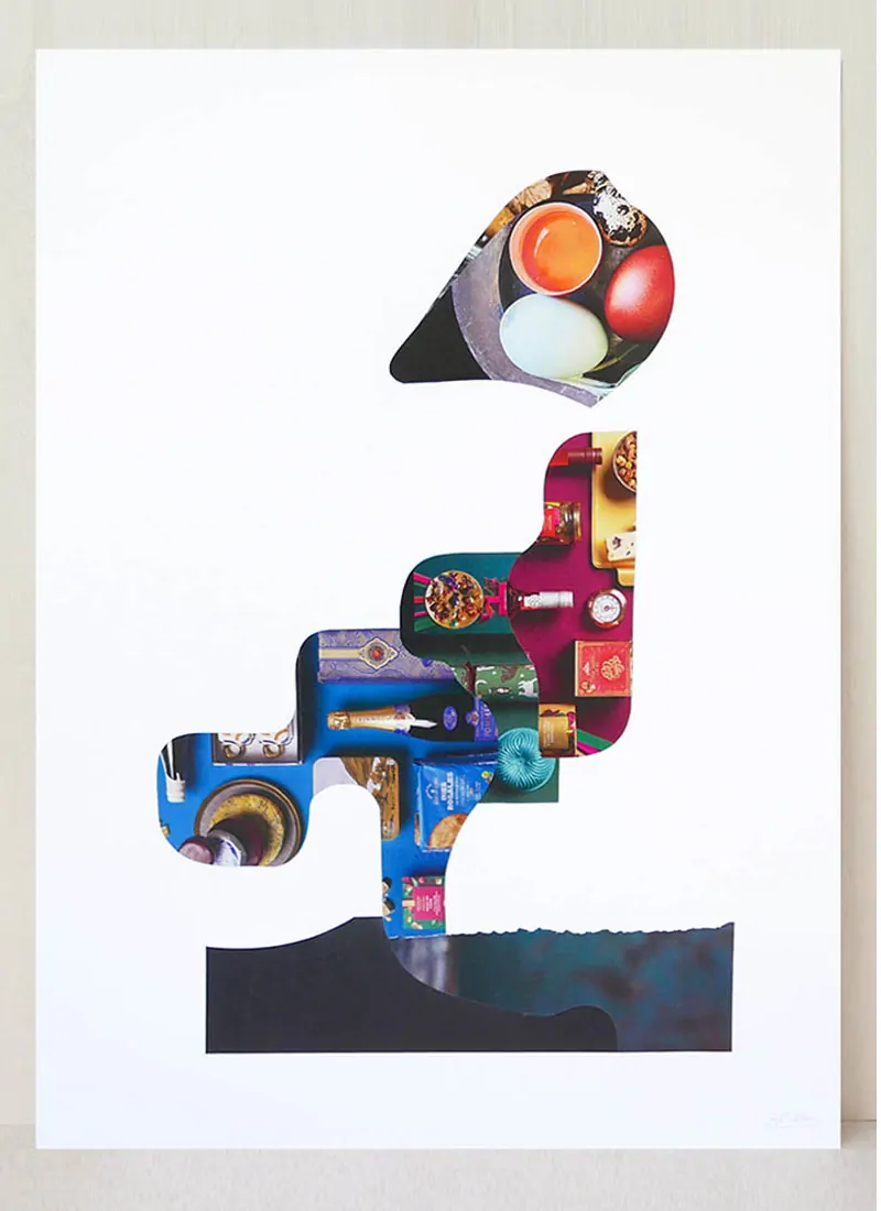 Party Goose fine art abstract collage by James Ellis