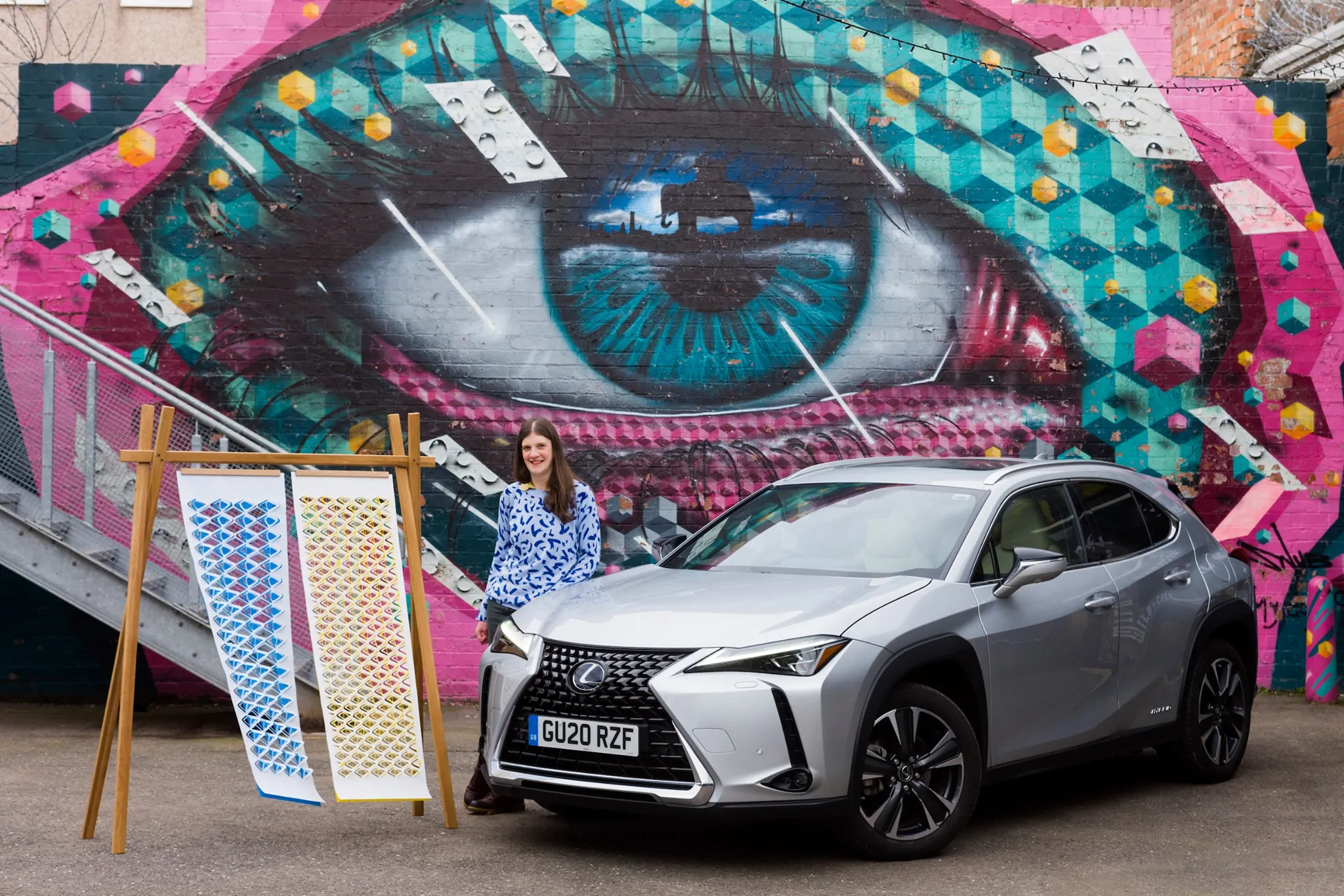 The offending Lexus campaign featuring unauthorised usage of a mural by My Dog Sighs and SNUB23