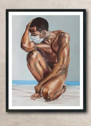 The Nude Normal: Male No.1 Figurative Male Nude Print by Louise Bird