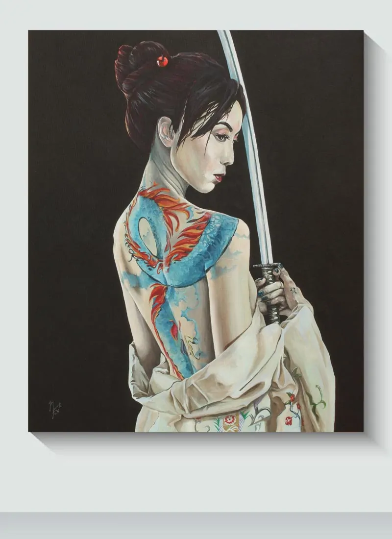 Scorned Figurative Tattooed Female Original Art by Mark Fox