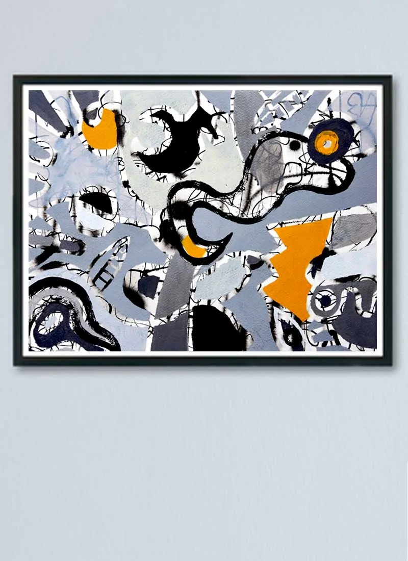 Lost Kingdom Abstract Mixed Media Art Print by Szilvia Ponyiczki