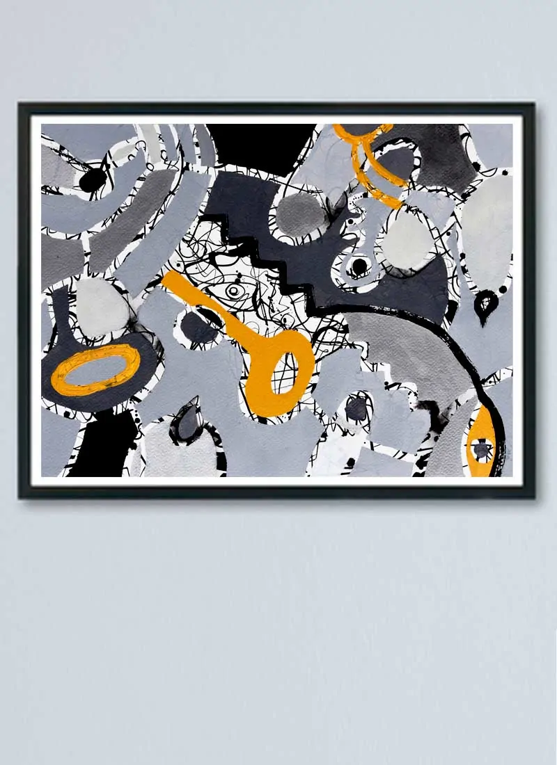 Secret Key Abstract Giclee Art Print by Szilvia Ponyiczki