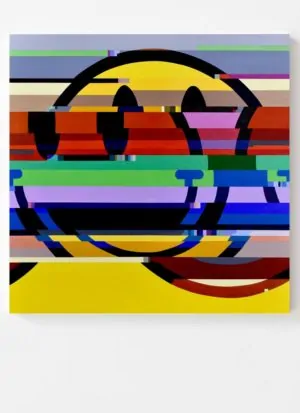 Discombobulated Original Pop Art Smiley Face by Paul Kneen