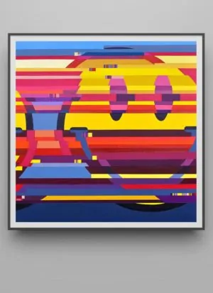Maybe Tomorrow Will Be Better Smiley Glitched Art Print by Paul Kneen