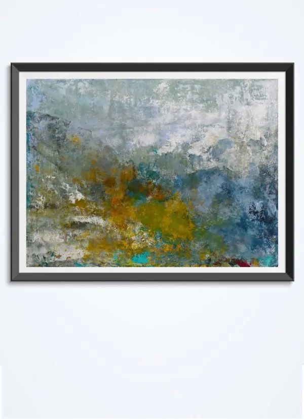 The Last Signs Of Autumn Abstract Landscape Art Print by Sarah Perkins