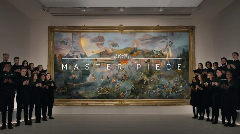 Halo Infinite Masterpiece by Iva Troj was unveiled at the Saatchi Gallery with an accompanying choir